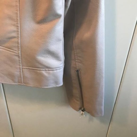 Blush Vegan Leather Moto Jacket - Picture 4 of 4